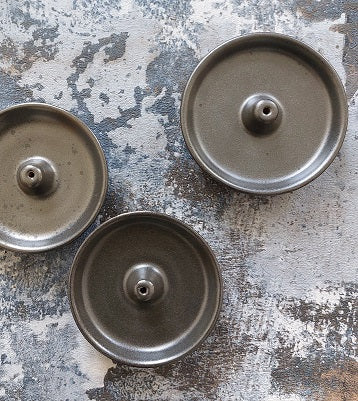Stoneware Ceramic Round Incense Stick Holder