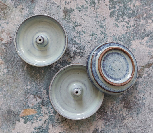 Stoneware Ceramic Round Incense Stick Holder