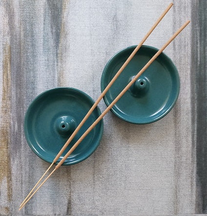 Stoneware Ceramic Round Incense Stick Holder