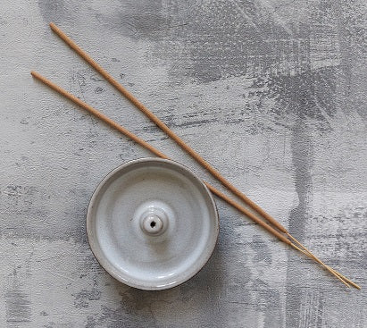 Stoneware Ceramic Round Incense Stick Holder
